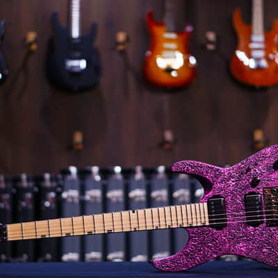 ESP M-II ctm neck thru castmetal pink hiendguitar special run image 1