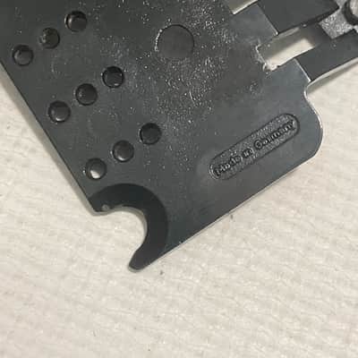 1990's Era Original Floyd Rose Made in Germany Black Left Hand Lefty Tremolo Bridge Base Plate w/ Arm Bushing image 9