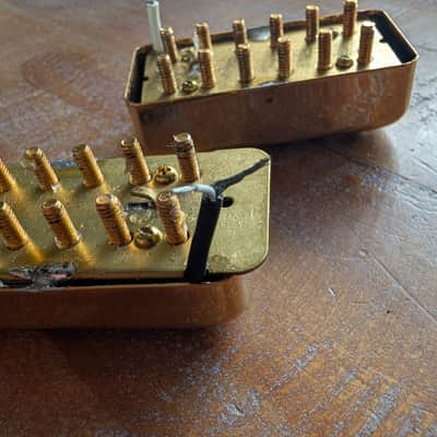 Gretsch Filtertron Humbucker Guitar Pickup Set Gold Excellent But Short Leads image 10