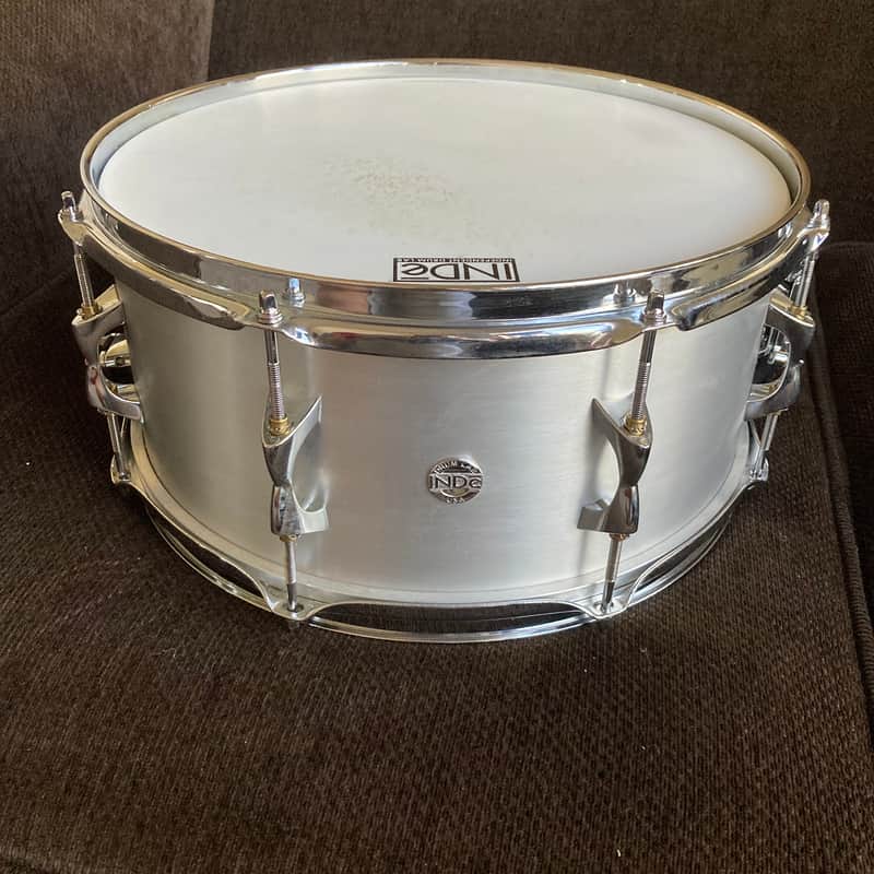 INDe 6.5x14" Brushed Aluminum Snare Drum 2016 - 2019 - Brushed Aluminum image 1
