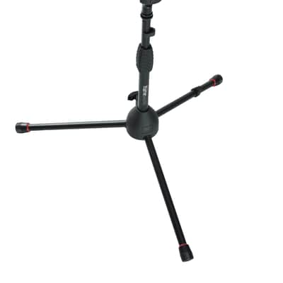 Gator Frameworks Short Tripod Base Microphone Stand with Soft Grip Twist Clutch, Boom Arm, and Both 3/8" and 5/8" Adapters (GFW-MIC-2621) image 3