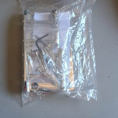 Chrome standard 4 string BASS guitar bridge w/mounting screws image 4