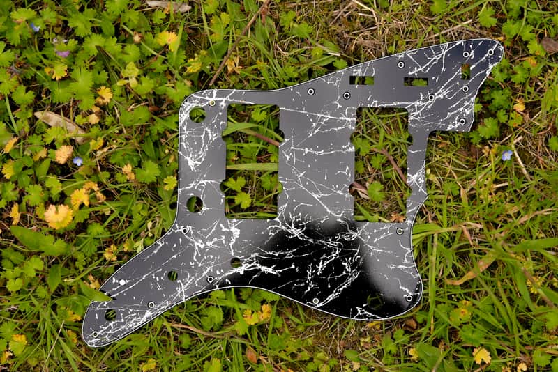 Fender Jazzmaster pickguard MIJ made in japan crafted marbla black image 1