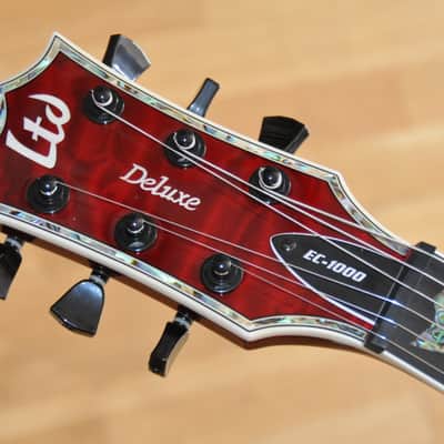 ESP LTD EC-1000 QM LH STBC See Thru Black Cherry Left Handed / Deluxe Series / Eclipse LP Type / EC1000 LH / IW22030344 image 8