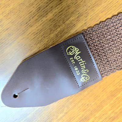 Martin WOVEN GUITAR STRAP 2020s - BROWN FAUX LEATHER AND WOVEN image 3