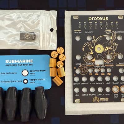 Proteus Panel Kit with Special Darklord Edition Eurorack Toolset and gold knobs image 5