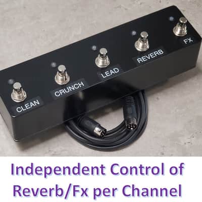 Replacement Footswitch for Marshall JCM 2000 TSL Amps w/ Rev/FX Memory per Channel and 10-Ft Cable image 1