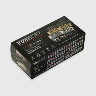 Tremoline FT36-R3-SP Stainless Steel double locking tremolo + R3 (42.8mm) Locking Nut, low profile image 2