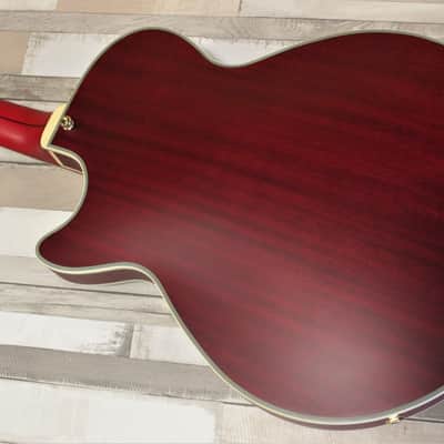 D'Angelico Deluxe SS  Satin Trans Wine image 12