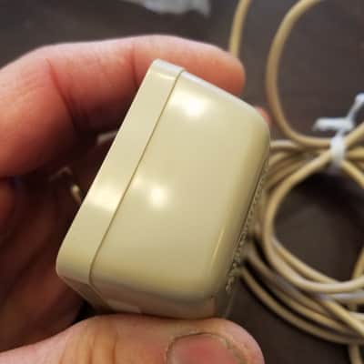 Sony F-7B 10 kOhm Dynamic Mic 1970s Cream and dark brown image 2