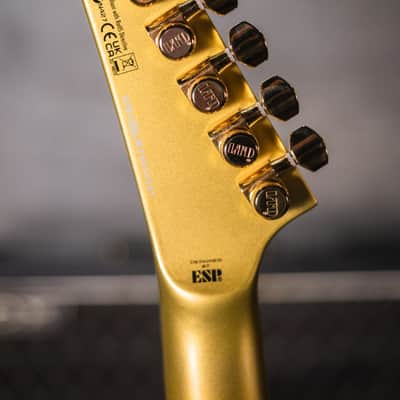 ESP LTD KH-V Kirk Hammett Signature Electric Guitar - Metallic Gold with Hardshell Case image 6