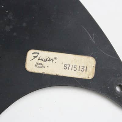 1977 Vintage Fender Mustang Loaded Pickguard Pickups Black USA w/Original Screws 1970s image 7
