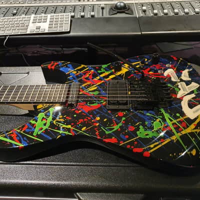 Jackson USA Custom Shop Def Leppard Tour Played Phil Collen Hand-Painted Splatter Signed Guitar PC1 image 13