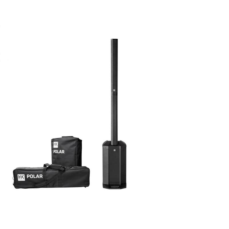 HK Audio Polar 12 Portable Column PA System – 2000W Active Speaker With Bluetooth, Mixer & Bags image 1
