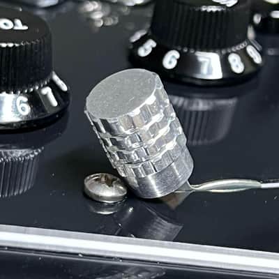 Kinnatone CHROME Bruno Grenade knurled Aluminum 3 or 5 way Blade style Switch Tip. For Strat or Tele image 1