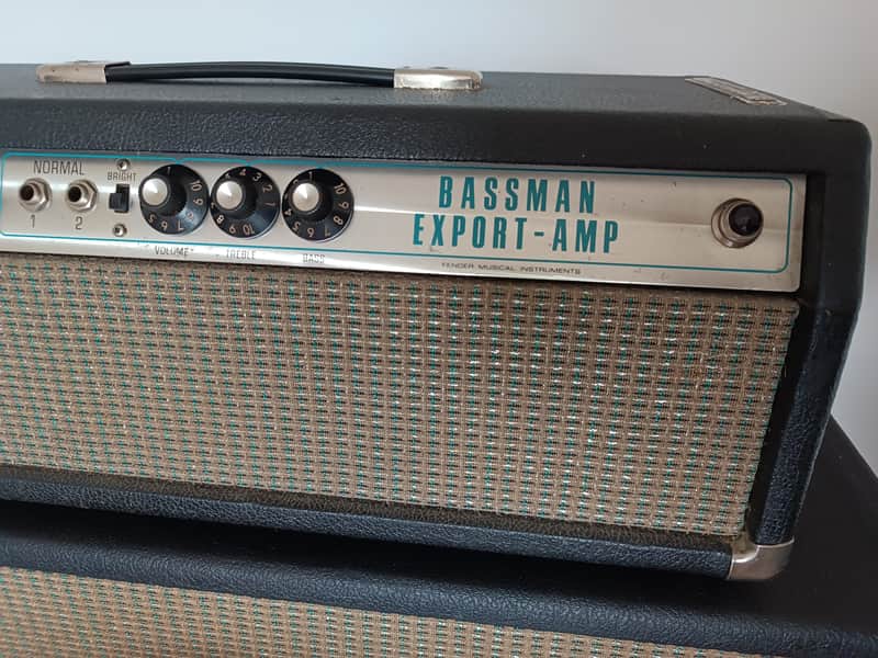 Fender Bassman 2-Channel 50-Watt Guitar Amp Head 1964 - 1967 - Black Panel image 1