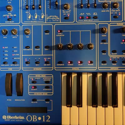 Oberheim OB-12 49-Key 12-Voice Synthesizer 2000 - Blue - LCD REPLACED! image 5