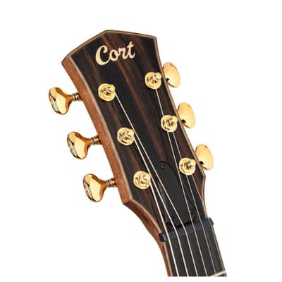 Cort MODERNBURGANDY Modern Concert Body Venetian Cutaway Solid Spruce Top Mahogany Neck 6-String Acoustic-Electric Guitar w/Hard Case image 9