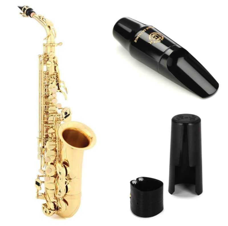 Tromana AS300 Student Alto Saxophone with Selmer Paris S402C1 S80 Series Mouthpiece  Ligature  and Cap - Clear Lacquer image 1