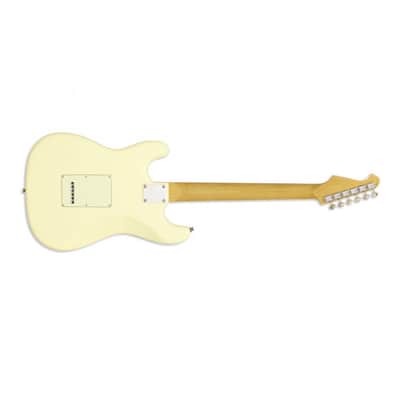 Aria STG-62-VW STG Series, Alder Body, Maple Neck, Vintage White image 3