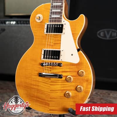 Gibson Les Paul Standard 50s Figured Top Electric Guitar - Honey Amber with Hardshell Case image 1