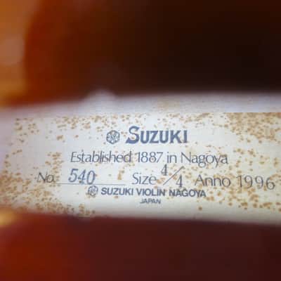 Suzuki Violin No. 540 (Advanced), 4/4, Japan - Immaculate! | Reverb