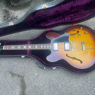 Vintage rare early 1970s Gibson Byrdland case purple lining also fits ES 335 345 355 ES175T image 8