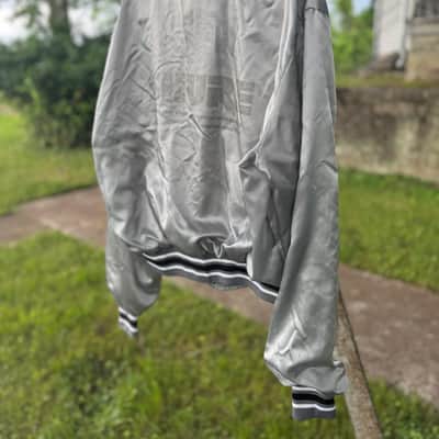 Vintage Shure Brothers Microphone Silver Bomber Jacket size XL 1970s 1980s Very Rare - FREE SHIPPING! image 12