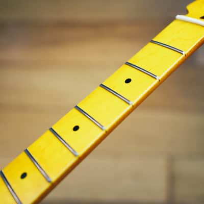 Telecaster Neck – Yellow Maple | 21 Frets | Nitro Satin Finish | Bone Nut image 5