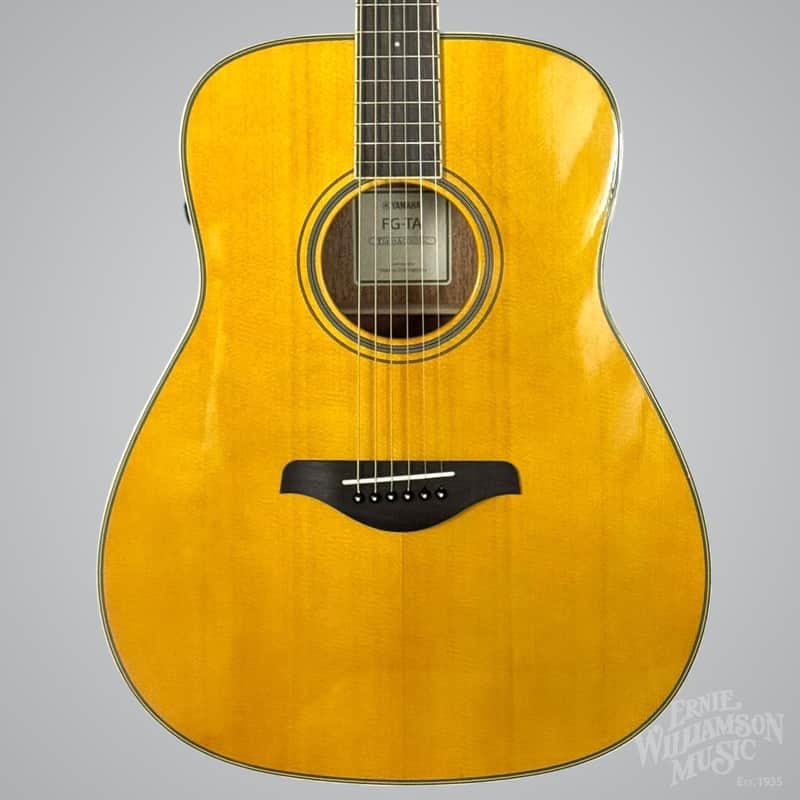 Yamaha FG-TA-VT TransAcoustic Dreadnought Guitar, Vintage Tint image 1