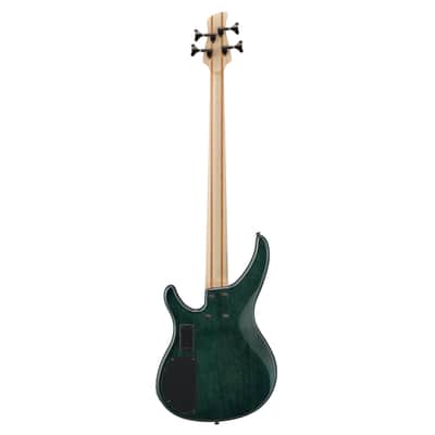 Yamaha TRBX604FM 4-String Right-Handed Electric Bass Guitar with Solid Alder and Maple Body and Rosewood Fingerboard (Indigo Blue) image 2