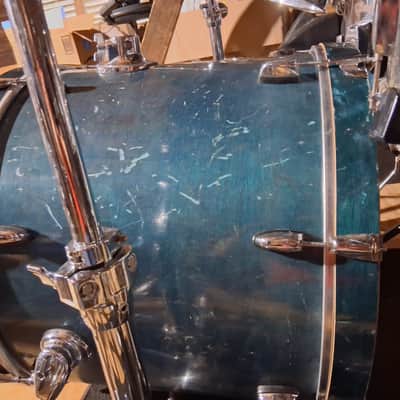 Gretsch Catalina Birch 7x8/ 8x10 / 9x12 / 14x14 / 18x22 / 5.5x14" 6pc Drum Kit 2004 - 2006 - Caribbean Blue Shell Pack image 8