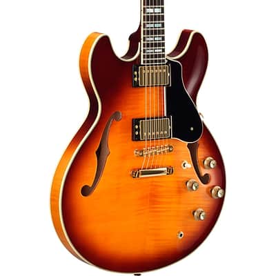 Yamaha SA2200 Semi-Hollowbody Electric Guitar, Sycamore Top; Violin Sunburst image 2