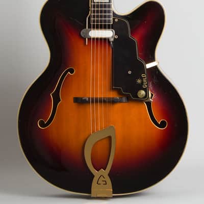Guild A-350 Arch Top Acoustic Guitar (1966), ser. #46622, original black hard shell case. image 3
