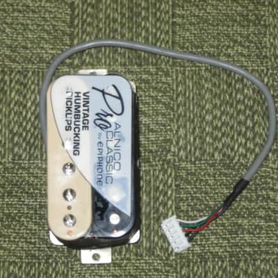 ONE new old stock A+ Epiphone ACPPNHZCB-4 Alnico Classic Pro BRIDGE, ZEBRA Humbucker, 8.4k Alnico V, Quick Connect, 4 conductor + screws & springs (2023) part of Epiphone's Pro Series Line of Humbuckers - which is called ProBUCKER image 7