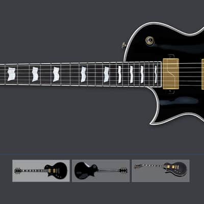 ESP LTD EC-1000 LH - Black Fishman Fluence Gold hardware image 1