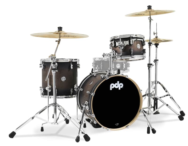 PDP Concept Maple Series 3-Piece Bop Shell Pack, Charcoal Burst Lacquer image 1