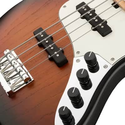 Sadowsky MetroLine 24-Fret Vintage J/J Bass-Swamp Ash Body-4 String-Almond Sunburst Transparent Satin image 5