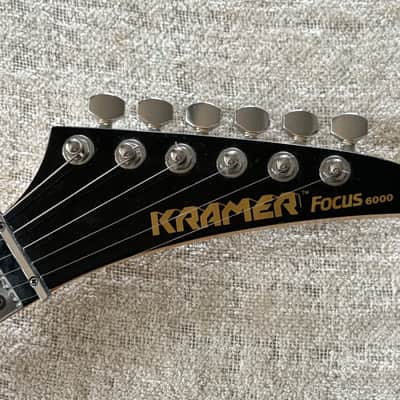 1980’s Kramer Focus 6000 Black Super Strat HSS Floyd Rose ESP MIJ Japan image 3