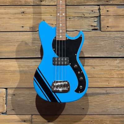 G&L Fallout Bass Limited Edition Miami Blue w/Racing Stripe 2020 image 2