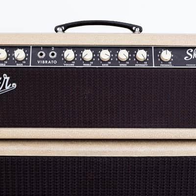 1962 Fender Dual Showman Blonde Brown Panel Vintage Piggyback Tube Amp 2x15 w/ JBL D130F, Victoria Cover image 3