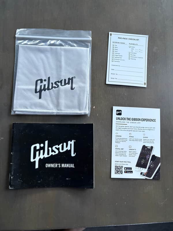 Gibson Manual Cloth Warranty Checklist Case Candy Les Paul SG Explorer Flying V 2022-present image 1