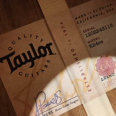 2023 Taylor K24ce - Natural. 2-Piece Back. Near Mint image 12