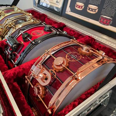 DW Neil Peart Rush “SUPER” Evolution Snare Drum Collection Featuring a total of 5 (five) Snares 1995-2004-2007-2010-2016 - Custom image 6