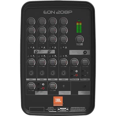 JBL Professional EON208P Portable All-in-One 2-way PA System Bundle with Auray SS-47S-PB Speaker Stand with Tripod Base and Carrying Case, and 2x 20" XLR-XLR Cables image 3