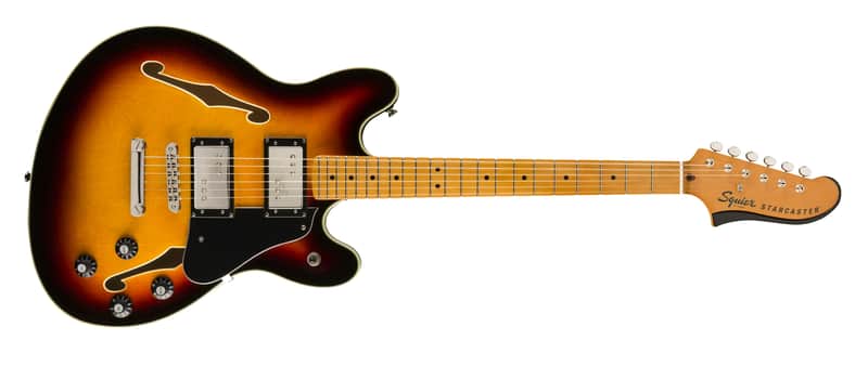 Squier STARCASTER-CV-MN-RS1 Semi-Hollow Electric Guitar With Maple Fingerboard - Classic Vibe Series Starcaster with Maple Fingerboard -3TS image 1