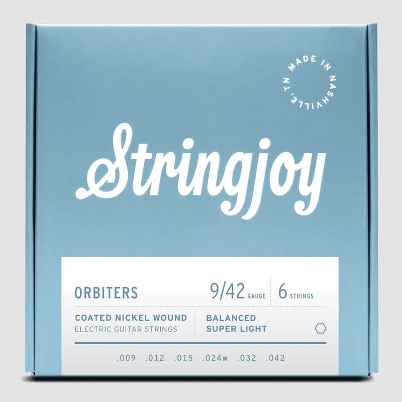 Stringjoy Orbiters Balanced Super Light Gauge (9-42) Coated Nickel Wound Electric Guitar Strings image 1