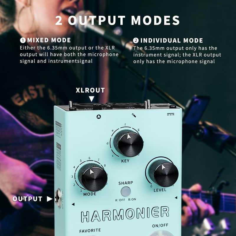 Mooer MVP2 HARMONIER Vocal Effects Processor Guitar Voice Pedal