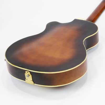 1973 Carl Barney No. 14 7-String Archtop Electric Acoustic Jazz Guitar Dark Sunburst Vintage Original Rare Early Production Made for Bucky Pizzerelli w/ Original Hard Case image 12