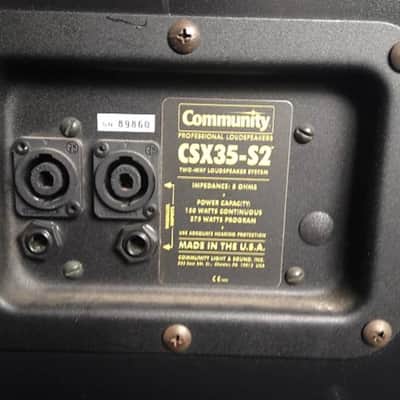 Community Professional CSX35-S2 Two-Way Loudspeakers Music PA Speaker Monitors image 4